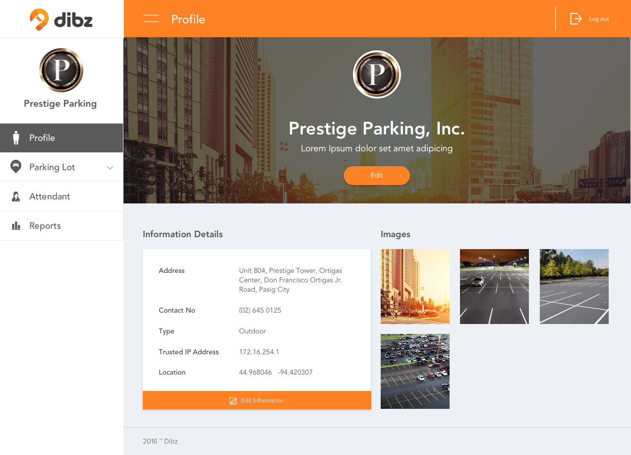 Dibz Parking Dashboard – image 1 of 2